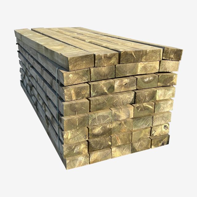 Palet de 40 traviesas de madera 250x20x10 cm